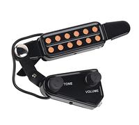 Transductor de Pastilla de Guitarra, Pastilla de Guitarra Negra con Sintonizador de Volumen Y Tono de Metal con Kit de Sintonizador de Tono de Volumen para Guitarra con Orificio de Sonido