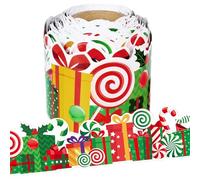 Transferencias de borde de Navidad extraíbles y reciclables para puertas de particiones, piel brillante, restos de negación, manualidades para niños, transferencias de manualidades de Navidad