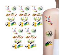 Transferencias De Mejillas De Fútbol, tatuajes Para Fanáticos Del Deporte, Juego De Pegatinas Para El Día Del Partido, Arte Corporal Temporal De Piel Transpirable Para Animar Al Público, Juego De Ac