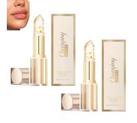 Transferproof Color Changing Lipstick,Color Changings Lipstick Gold Foil,Magic Temperature Color Change transparente Lipsticks,Moisturizer Long Lasting 24 Hours Lip Balm for Women (2pcs)