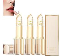 Transferproof Color Changing Lipstick, Hardpointing Color ChangingLipstick - ColorChanging Lipstick Gold Foil for Women Long-Lasting 24 Hours, Gold Foil Moisturizing Glossy Shine Lip Gloss (3pcs)