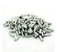 Transfil Gear Cable Outer Ferrule Engranaje Exterior virola 4mm, Unisex Adulto, Plata, Pack de 100