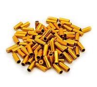 Transfil Gear Cable Outer Ferrule Engranaje Exterior virola 4mm, Unisex, Dorado, Pack de 100