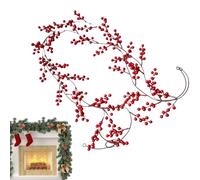 Transform Your Space into a Festive Wonderland with This 78-Inch Artificial Red Berry Christmas Garland. Designed with Lifelike Red Berries and Green Foliage, it captures The Warmth and Beauty of