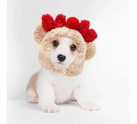 Transforma a tu cachorro y gatito: accesorios elegantes de decoración para perros, gatos y mascotas, para fotos de momentos perfectos y aventuras adorables Kbo207 (caqui, 20 x 19)