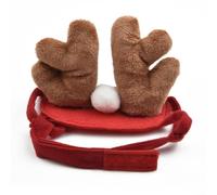 Transforma a tu gato o perro en una decoración navideña con disfraces de Navidad con telas suaves y ajustables (diadema roja)