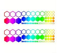 Transforma el aspecto de tu vehículo con 104 calcomanías de panal ideales para coches y SUV (colorido)