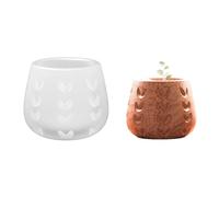 Transforma espacios de trabajo con decoración hecha a mano con molde de silicona de resina de corazón, suministros para jarrones y macetas de cemento de almacenamiento
