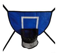Transforma tu cama de salto en una cancha de baloncesto, aro ajustable para niños y adultos, perfecto para jugar en interiores y exteriores (azul)