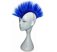 Transforma tu casco con la decoración de cresta punk para entusiastas de la motocicleta (azul)