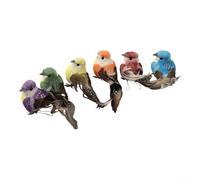 Transforma tu espacio con un juego de 6 pájaros decorativos de plumas de espuma para eventos