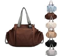Transformable Cradle Bag Travel Storage Bag, Fashion Portable Cross Shoulder Bags, Versatile Large Capability Travel Bags (Dark Brown)