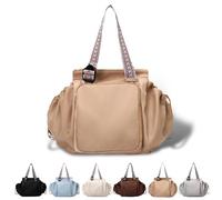 Transformable Cradle Bag Travel Storage Bag, New Multi-Function Travel Organizer, Large Capacity Versatile Duffel & Backpack (Khaki)