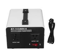 Transformador convertidor de Voltaje de 1500 W con protección contra sobrecarga e Interfaz Universal - Transformador de Potencia para conversión de Voltaje - Construcción de Cobre