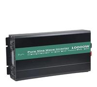Transformador Convertidor Voltaje 10000 W con Doble Enchufe Europeo CC 24 V 48 V A CA 220 V 230 V 110 V Inversor Onda Sinusoidal Pura(48V,U.K)