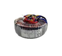 Transformador de anillo amplificador de potencia de audio de 30 W, 30 VA, entrada de 220 V, salida de 18 V-0-18 V, 10 V, 7 V.