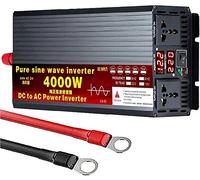 Transformador de Corriente 12V/24V/48V/60V/72V 220V Convertidor 1600W 2200W 3000W 3500W 4000W 5000W 5500W 6000W 8000W Inversor Onda Sinusoidal Pura,para Coche,cámping (72Vto220V,4000W)