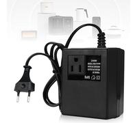 Transformador de corriente de 220 V a 110 V, 200 W, adaptador de corriente de viaje, enchufe europeo