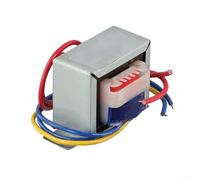Transformador de potencia EI48 de 10 W, CA 220 V a doble 6 V-0-6 V/9 V-0-9 V, bobinados de cobre, núcleo de acero de silicona, barniz al vacío, ignífugo, para electrónica y audio DIY (salida dual 6V)