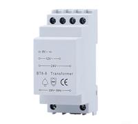 Transformador de timbre de puerta 8V 12V 24V Fuente de alimentación multi voltaje para campanillas - Fácil instalación en carril DIN, carcasa ABS UK