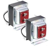 Transformador de timbre de puerta de 24 V, 40 VA, compatible con anillo para nido para Honeywell para fuente de alimentación Ecobee, carcasa de metal negro seguro (2 unidades)
