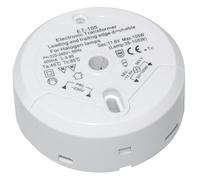 transformador halógeno Transmedia LT5-3L, 230/12V/35-105W, protección contra sobrecarga, fusible de temperatura, no se puede soltar, ø 85 x 22 mm