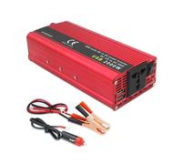 Transformador Inversor CC/CA 12 V CC Y 2600 W Potencia Máxima para Coche Enchufe Universal con Luz LED Fuente Alimentación Portátil(2000W Red)