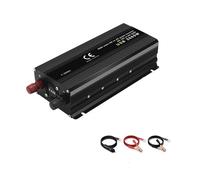 Transformador Inversor Corriente Universal para Coche 50 Hz 60 Hz 1500 W 2000 W 2600 W CC 12 V A CA 220 V Adaptador Batería(12V,2600W Black,Universal 50Hz)