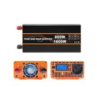Transformador Inversor Onda Sinusoidal Pura 12 V/24 V/48 V/60 V A 220 V para Uso Doméstico 1600 W 2500 W 4000 W 5000 W 6000 W con Enchufe Europeo(12V,1600W)
