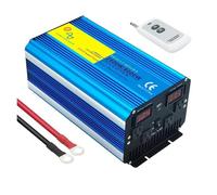 Transformador Inversor Onda Sinusoidal Pura 2500 W/5000 W CC 12 V/24 V A CA 110 V/100 V 50 Hz/60 Hz Pantalla LED Convertidor Voltaje Control Remoto Enchufe Estadounidense(12V,110V 60Hz)