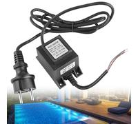 Transformador LED 12V CA/CA - Fuente de Alimentación Externa 220V a 12V - Adaptador IP68 Para Piscina - Enchufe Exterior Universal
