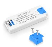 Transformador LED 30W, 12V 1.5A 240V AC a 12V DC de voltaje constante, bajo voltaje para halógeno LED G4 MR16 GU5.3