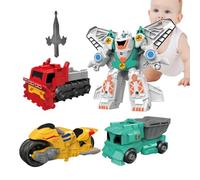 Transformando juguetes | Juguete para coche robot de dinosaurio | Conjunto de transformación modular | Aprendizaje inofensivo Prescolar de juguetes de autos | Actividad de bloques de construcción esta