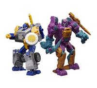 Transformers Age of The Primes, Wreck ‘n Doom Collection, Fisitron y Carnivac, Pack Doble de Figuras Convertibles
