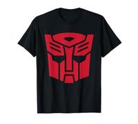 TRANSFORMERS Camiseta Unisex-Adultos, Manga de Doble Puntada, Negro, Talla S