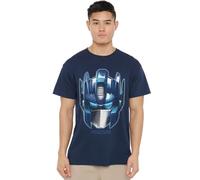 Transformers Camiseta Unisex Transformers Generations Optimus Large Face Unisex, Camiseta Azul Marino, Azul Marino, 3XL