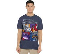 Transformers Camiseta Unisex Unisex de Transformers Generations con diseño de cuadrícula Decepticon de Villano, Color Azul Marino, Azul Marino, 3XL