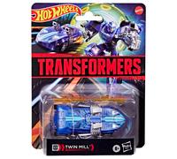 Transformers collaborative, hot wheels, figura convertible de twin mil