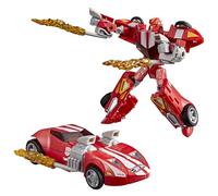 Transformers Collaborative, Hot Wheels(R), Twin Mill, Deluxe Class, Figura Robot de 12,5 cm, Se Convierte en Coche de Carrera, Coches de Juguete, A Partir de 8 años
