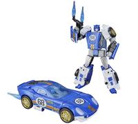 Transformers Collaborative, Hot Wheels, Segundo Coupe, Figura Robot Deluxe Class de 12,5 cm, Se Convierte en Coche de Carrera, A Partir de 8 años