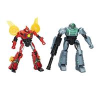 Transformers EarthSpark, Cyber-Combiner, Figuras de acción de Terran Twitch y Robby Malto