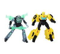 Transformers EarthSpark Cyber-Combiner Figuras de Acción Terran Bumblebee y Mo Malto, Robots de Juguete para Niños y Niñas de 6 Años o Más Convertibles a Coche, Muñecos de Colección de 12,5 cm