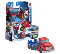 Transformers Figuras EarthSpark - Figura de Optimus Prime de 10 cm - Cambiador de 1 Paso con Giro - Figuras Robot para niños y niñas a Partir de 6 años