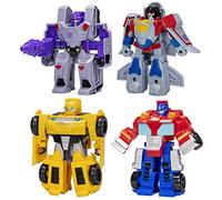 Transformers Figuras Héroes vs Villanos -Set de 4 Figuras - de 11 cm - Robot para niños de Edad Preescolar - Edad: A Partir de 3 años