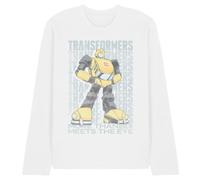 Transformers Generations Autobot More Than Meets The Eye Bumblebee - Camiseta Unisex de Manga Larga, Color Blanco, Talla S