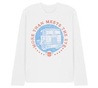 Transformers Generations Optimus Truck More Than Meets The Eye - Camiseta Unisex de Manga Larga, Color Blanco, Talla L