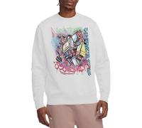 Transformers Generations Street Style Decepticon Soundwave Sweatshirt, White Sudadera, Blanco, L Unisex Adulto