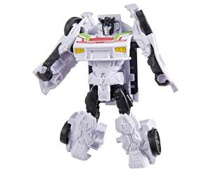 Transformers Hasbro Cyberworld, Wheeljack, Figura de Acción 2 en 1, Coche de Juguete para Niños y Niñas de 6 Años o Más, Color Blanco y Rojo, Diversión y Acción, Coleccionable, Idea Regalo