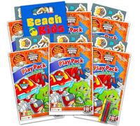 Transformers Juego de recuerdos de fiesta, paquete de 6 paquetes de juego con libros para colorear, ceras, calcomanías y bolsas de botín | Suministros de fiesta de Transformers para niños