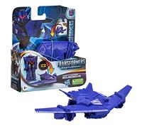Transformers Juguetes EarthSpark - Figura de Soundwave de 10 cm - Cambiador de 1 Paso con Giro - Juguetes Robot para niños y niñas a Partir de 6 años